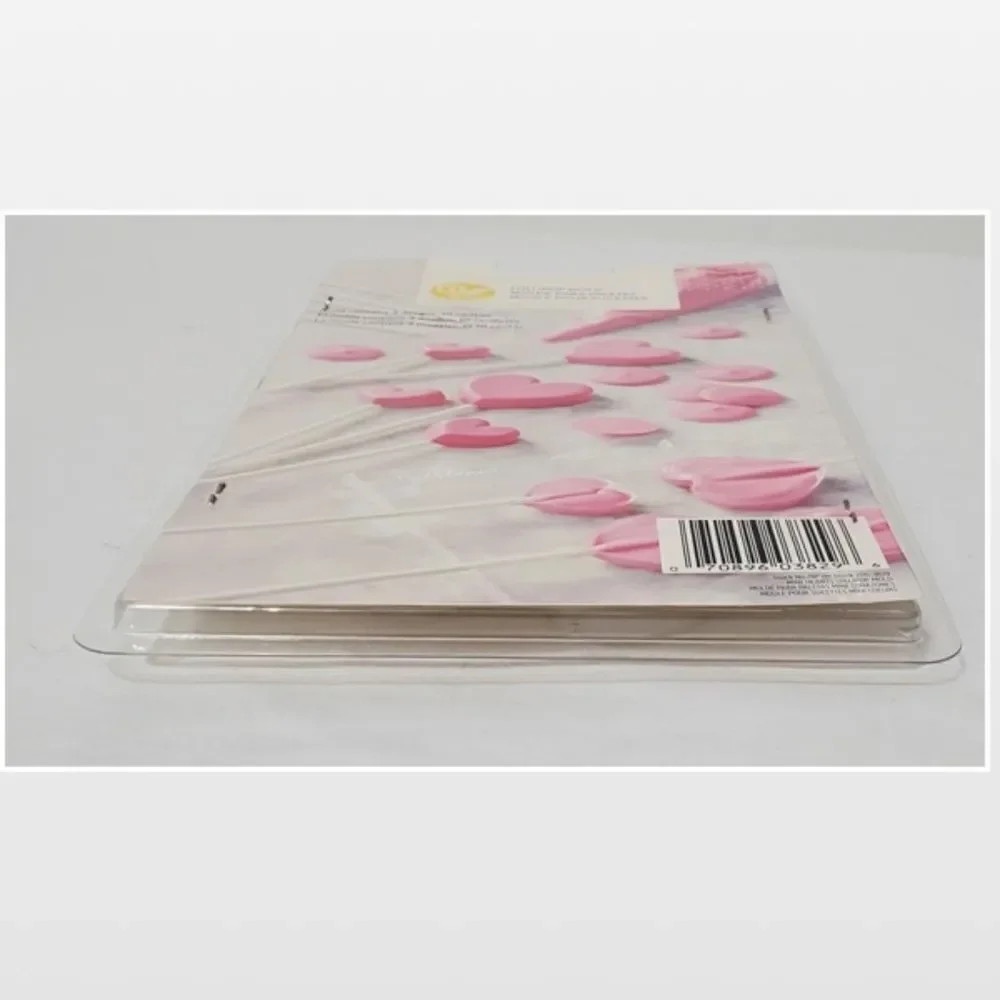 New Wilton Lollipop Molds Suckers Candy Mini Hearts Plastic Baking NWT